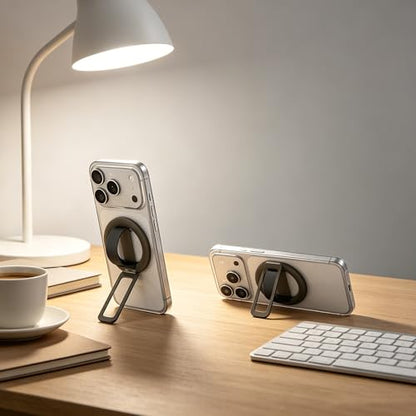Magnetic Phone Grip & Kickstand Combo for MagSafe Soft Silicone Finger Loop