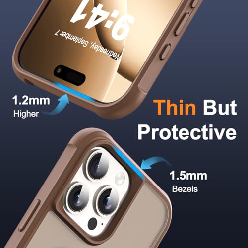 SKYLMW Compatible with iPhone 16 Pro Max Case with Stand,Desert Brown | iPhone 16 Pro Max Phone Case 6.9",Magnetic Ring Stand,Compatible with MagSafe,Military-Grade Protection,Great Grip Feeling - color: Desert Brown, size: Iphone 16 Pro Max