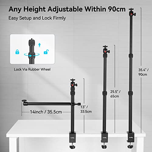 SMALLRIG Camera Desk Mount Table Stand, 13"-35.4" Adjustable Light Stand - style: Clamp 3992