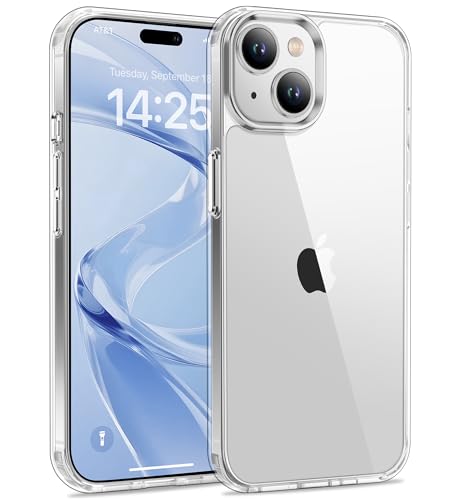 USLAI Case for iPhone 15 Plus, Anti-Yellowing, Crystal Clear Back, Shockproof & Military‑Grade Drop Protection - Transparent - color: Clear, size: iPhone 15 Plus