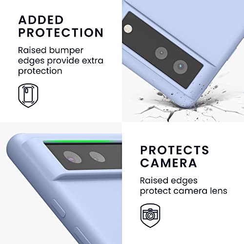 kwmobile Case Compatible with Google Pixel 6 Case - TPU Silicone Phone Cover with Soft Finish - Light Blue Matte - color: light blue matte, size: Pixel 6