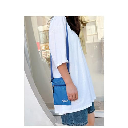 2 Pack Crossbody Bag Phone Purse with 2 Zipper Pouch Lightweight Fabric Compact Shoulder Purses Tally Mini Handbag Wallet Storage Organizer for iPhone Cell Phones Coin Key Men Women