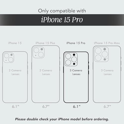 COCOMII Rectangle for iPhone 15 Pro Case, Black Crocodile Leather | Compatible with MagSafe Wireless Charging, Shockproof 10ft Drop Protection, Camera & Screen Protection, Premium Glossy Finish - color: Black Crocodile Leather, size: iPhone 15 Pro (6.1")