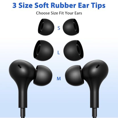iMangoo for Apple MFi-Certified Lightning Wired Earbuds Headphones with Mic - color: Black