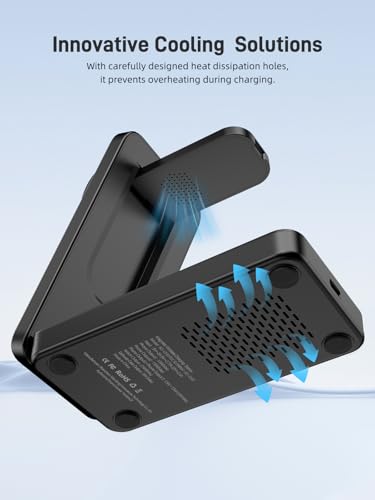 Wireless Charger for Apple, 3 in 1 Foldable Charging Station