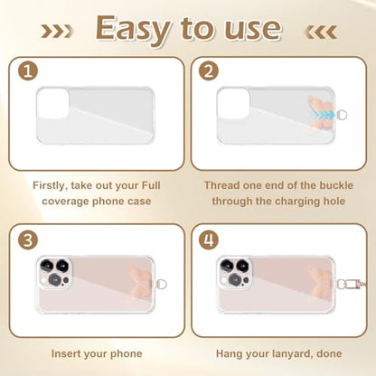 5 PCS Metal Phone Tether Tab, Butterfly Cell Phone Tether Tab