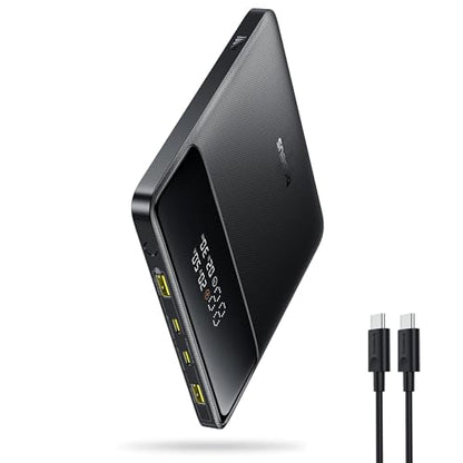 Baseus Laptop Portable Charger 100W 20000mAh, Blade Travel Power Bank Fast Charging 2 USB-C & 2 USB-A Port, Steam Deck Battery Pack for MacBook iPad iPhone 17/16/15/14/13 Samsung S24 etc.