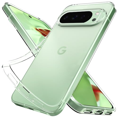 Silicone Clear Google Pixel 9/9 Pro Case, Ultra Thin with Comfort Grip | Soft Slim-Fit TPU Pixel 9/9 Pro Phone Cover,Non-Slip,Shockproof Protection,Scrath-Resistant - size: Pixel 9-9 pro case