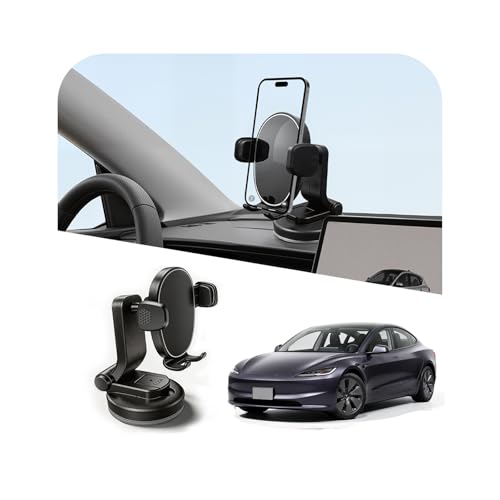 Car Phone Mount, Dashboard Phone Holder and Windshield Mount with One Button Release, Mechanical Clamp, Extendable Arm, 360 Degree Rotation, Washable Gel Suction Cup, Fits Most Smartphones - size: Universal | Mech