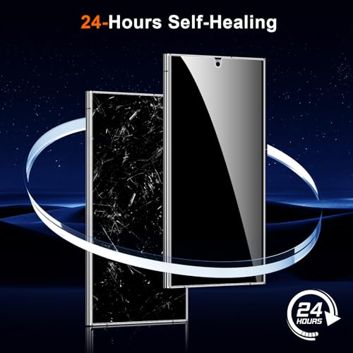 2 Packs for Samsung Galaxy S24 Ultra Privacy Screen Protector, Flexible TPU Support Fingerprint Unlock Soft Film 3D Curved Easy Installation Full Coverage - size: Galaxy S24 Ultra