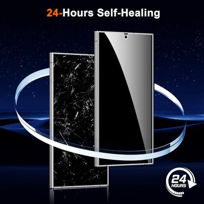 2 Packs for Samsung Galaxy S24 Ultra Privacy Screen Protector, Flexible TPU Support Fingerprint Unlock Soft Film 3D Curved Easy Installation Full Coverage - size: Galaxy S24 Ultra