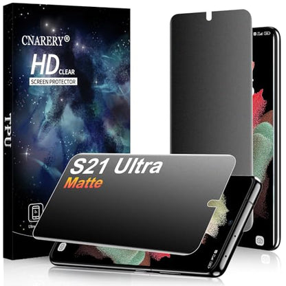 2 Pack for Samsung Galaxy S21 Ultra Matte Privacy Screen Protector 6.8 Inch[Not Glass], Anti-Scratch, Anti-Glare, Support fingerprint Unlock - size: Samsung Galaxy S21 Ultra