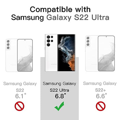 JETech Case for Samsung Galaxy S22 Ultra, Anti-Yellowing, Clear | Shockproof Protection, Scratch Resistant Hard PC Back, Durable Transparent TPU Bumper - color: Clear