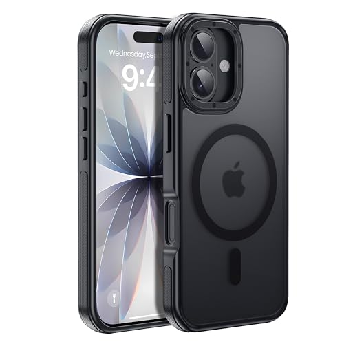 Strong Magnetic for iPhone 17 case [10Ft Military-Grade Protection] Compatible with fit MagSafe Shockproof Slim Thin Cover case for iPhone 17 6.3 inch, Black Bumper - color: A1-Black Bumper, size: iPhone 17(6.3")