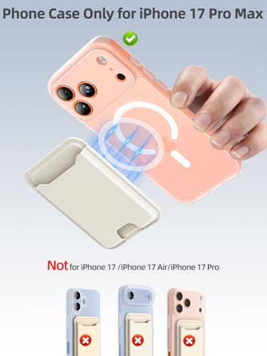 TopMade for iPhone 17 Pro Max Case with Mag-Safe Wallet, 4 Cards Holder - color: White, size: iPhone 17 Pro Max