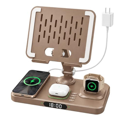 Wireless Charging Station for Apple Devices, Only for Apple Watch Charging - color: Coffee