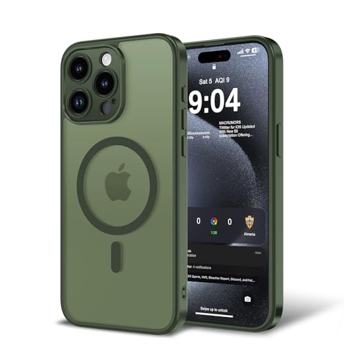 Magnetic Case for iPhone 13 Pro 6.1-Inch, [Compatible with Magsafe][Full Camera Protection] Ultra Slim Translucent Matte Shockproof Protection Phone Cover-Sage Green - color: Sage Green, size: iPhone 13 Pro