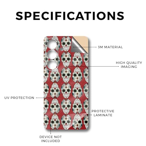 Glossy Glitter Phone Skin Compatible with Samsung Galaxy S26 - Sugar Skull - Premium 3M Vinyl Protective Wrap Decal Cover - Easy to Apply | Crafted in the USA by MightySkins - color: Sugar Skull, size: Galaxy S26 (Back Wrap), style: Glossy Glitter Finish