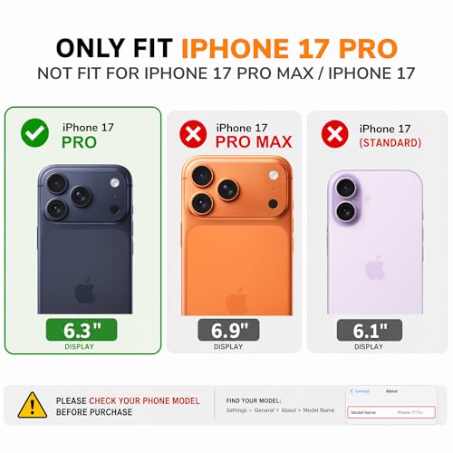 for iPhone 17 Clear Case and Detachable Magnetic Card Holder, Anti-Yellowing, Camera Control Button, 3-Card Wallet, Compatible with MagSafe, Shockproof Protection, Crystal Clear