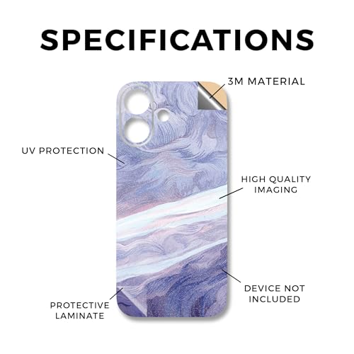 Glossy Glitter Phone Skin Compatible with Apple iPhone 17 - Whirlwind - Premium 3M Vinyl Protective Wrap Decal Cover - Easy to Apply | Crafted in The USA by MightySkins - color: Whirlwind, size: iPhone 17 (Full Wrap), style: Glossy Glitter Finish