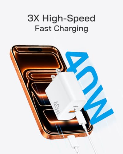 40W USB C Charger Block - color: White, size: 40W