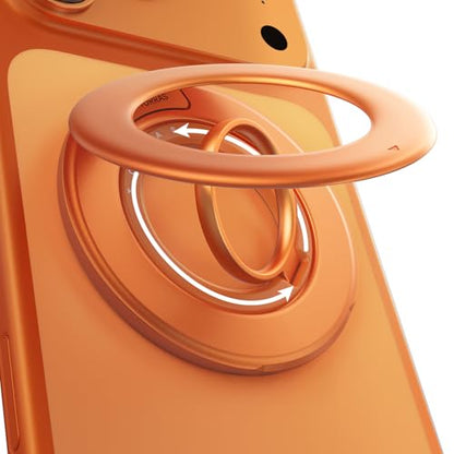 TORRAS 2025 Flagship 360 Magnetic Phone Grip Ring Holder Kickstand, Orange - color: Orange