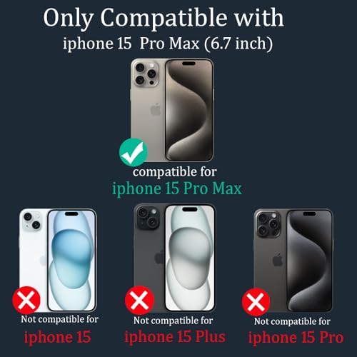 for iPhone 15 Pro Max Case,[Anti-Yellowing] [Military-Grade Protection] Anti-Scratch Transparent Back Slim Shockproof 15 Pro Max Phone Case 6.7 inch (Blue) - color: Blue
