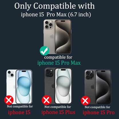 for iPhone 15 Pro Max Case,[Anti-Yellowing] [Military-Grade Protection] Anti-Scratch Transparent Back Slim Shockproof 15 Pro Max Phone Case 6.7 inch (Gray) - color: Gray