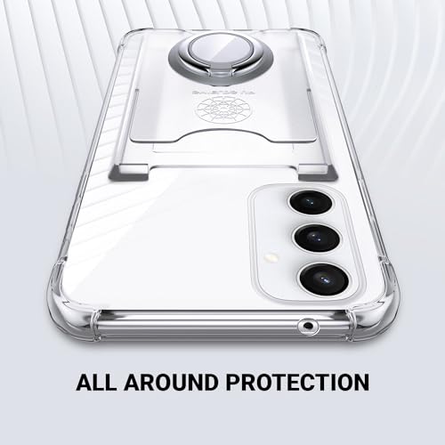 Shields Up for Samsung Galaxy S23 FE Case with Card Holder Stand, Clear - color: Clear, size: Galaxy S23 FE