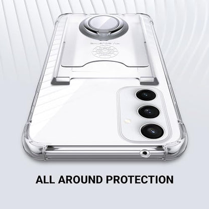 Shields Up for Samsung Galaxy S23 FE Case with Card Holder Stand, Clear - color: Clear, size: Galaxy S23 FE