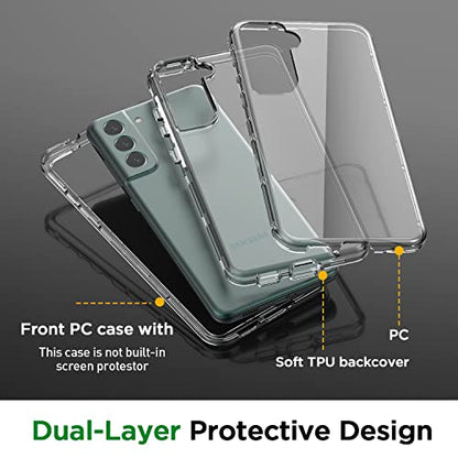 AICase for Galaxy S22 Case Clear Case(6.1"),Heavy Duty Drop Protection Full Body Rugged Shockproof/Dust Proof 3-Layer Military Protective Tough Durable for Samsung S22 6.1 5G - color: S22 case(Clear)