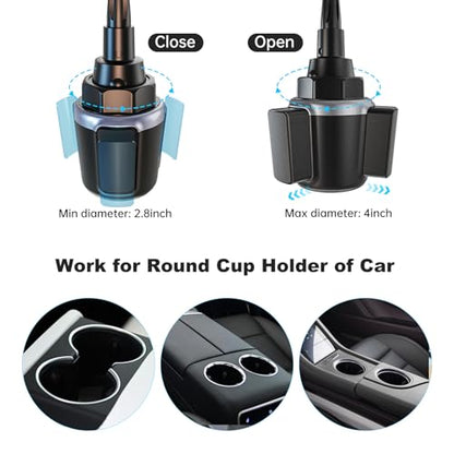 for Qi2 15W MagSafe Round Car Cup Holder Charger Magnetic Charger