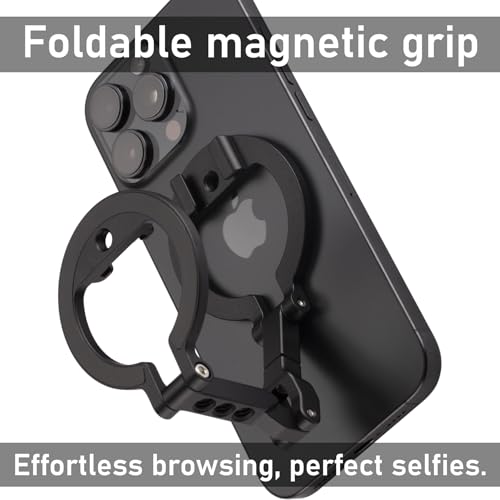 Dual‑Sided Magnetic Phone Holder for iPhone 12‑17, Vlog & Live Broadcast