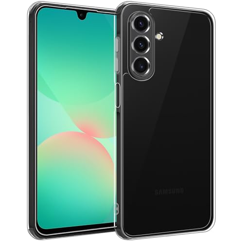 TENOC Phone Case for Samsung Galaxy A26 5G, Clear Case Anti-Yellowing Protective Bumper Hard Back Cover - color: Clear Anti-Yellowing, size: A26