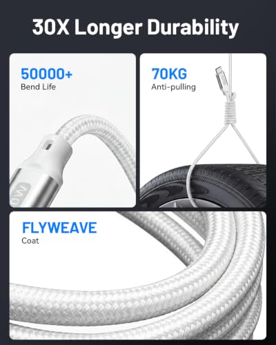240W USB C to USB C Cable, [3.3FT, 2-Pack] C to C Fast Charging Cable - size: 3.3ft