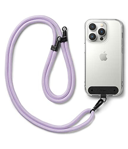 Ringke Holder Link Black, Adjustable Crossbody Strap with Cell Phone Tether Tab, Universal Multifunctional Lanyard Patch - color: Purple