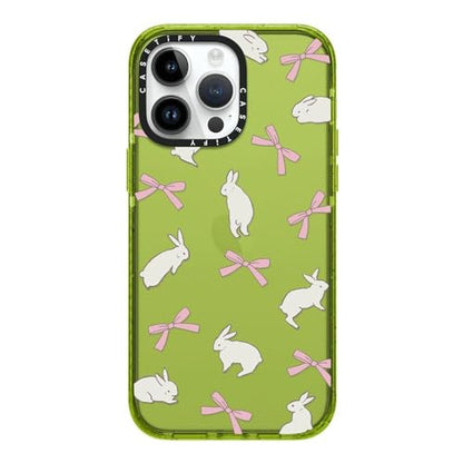 CASETiFY for iPhone 14 Pro Max Case - Impact | Slim Fit | 8.2 ft. 4x Military Grade Drop Protection | Rabbit Ribbon | Kiwi - color: Rabbit Ribbon