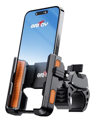 Grefay Bike Phone Mount for Electric, Mountain, Scooter, and Dirt Bikes - color: Orange