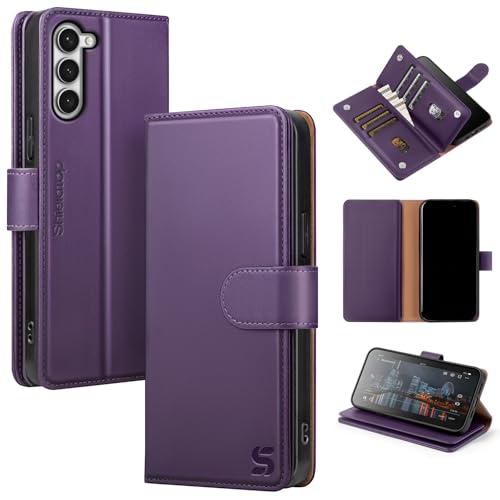 Shieldtop Compatible with Samsung Galaxy S23+ Plus Wallet Case with Card Holder,Women Men RFID Blocking PU Leather Flip TPU Protective Cover Credit Card Slots,Phone Case for S23 Plus,Dark Purple - color: Dark Purple, size: Galaxy S23 Plus - 6.6"