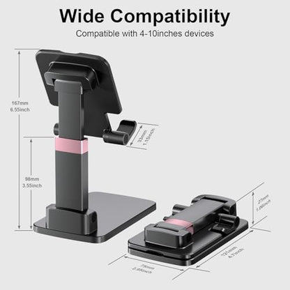 Cell Phone Stand Cute Mobile Holder For iPhone Desk Office Accessories - color: 10-Black&Purple