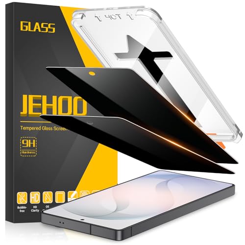 [2 Pack] Privacy Screen Protector for Samsung Galaxy S26, Ultrasonic Fingerprint Support, Auto-Alignment Frame, Easiest to Installation, Scratch-Resistant, Bubble-Free - size: Galaxy S26