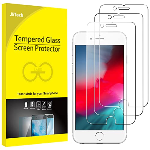 JETech Screen Protector for iPhone SE 3/2, iPhone 8/7/6s/6, 3-Pack | HD Clear, Tempered Glass Film, Anti-Scratch Glass - size: iPhone SE3/2，iPhone8/7/6S/6