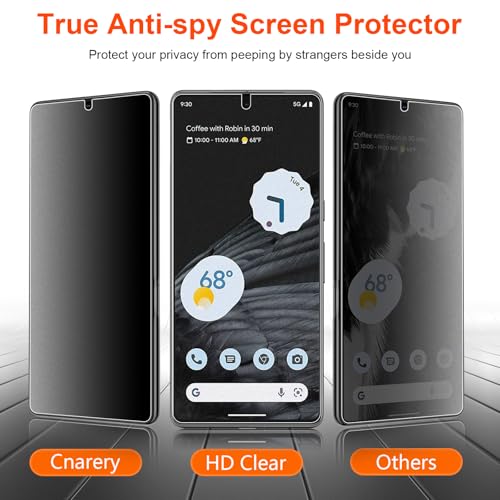 2 Pack for Google Pixel 7 Pro Matte Privacy Screen Protector 6.7 Inch[Not Glass], Anti-Scratch, Anti-Glare, Support fingerprint Unlock - size: Google Pixel 7 Pro