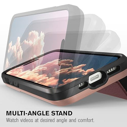 VENA vCommute for iPhone 15 Wallet Case, Red | Military-Grade Drop Protection, Premium Leather Magnetic Flap Cover, Hidden Card Holder, RFID Blocking, Multi-Angle Kickstand - color: Classic - Red, size: iPhone 15
