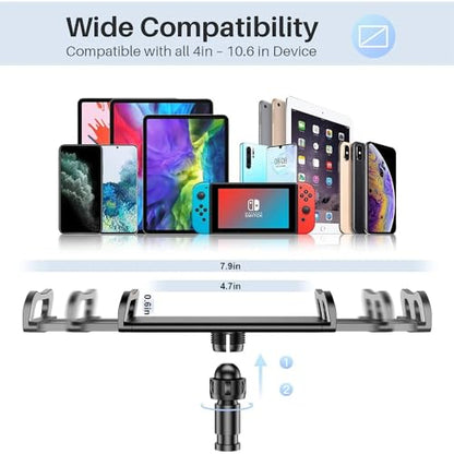Gooseneck Tablet Holder Cell Phone Holder, Universal 360° Flexible Tablet Stand, Lazy Arm Holder Clamp Mount Bracket Bed for iPad mini/Air, Samsung Galaxy Tab and 4.7-11" Devices(Black)