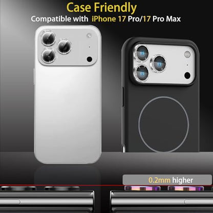 Camera Lens Protector for iPhone 17 Pro/17 Pro Max, Diamond Silver - color: Diamond Silver