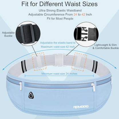 Fanny Pack for Men, Slim Running Belts Waist Pack for Women, Blue - color: 03-Blue