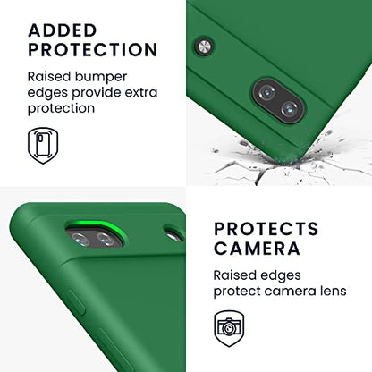 kwmobile Case Compatible with Google Pixel 6a Case - TPU Silicone Phone Cover with Soft Finish - Pixie Green - color: Pixie Green, size: Pixel 6a