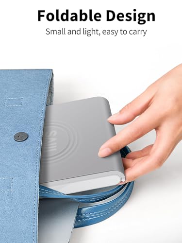SAIJI Adjustable iPad Stand for Desk Portable Foldable Tablet Stand –Gray - color: Gray