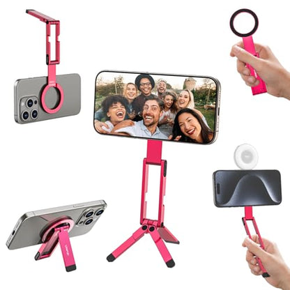 ULANZI MA60 Phone Tripod for Magsafe, Aluminium Mini Phone Stand Red - color: Red